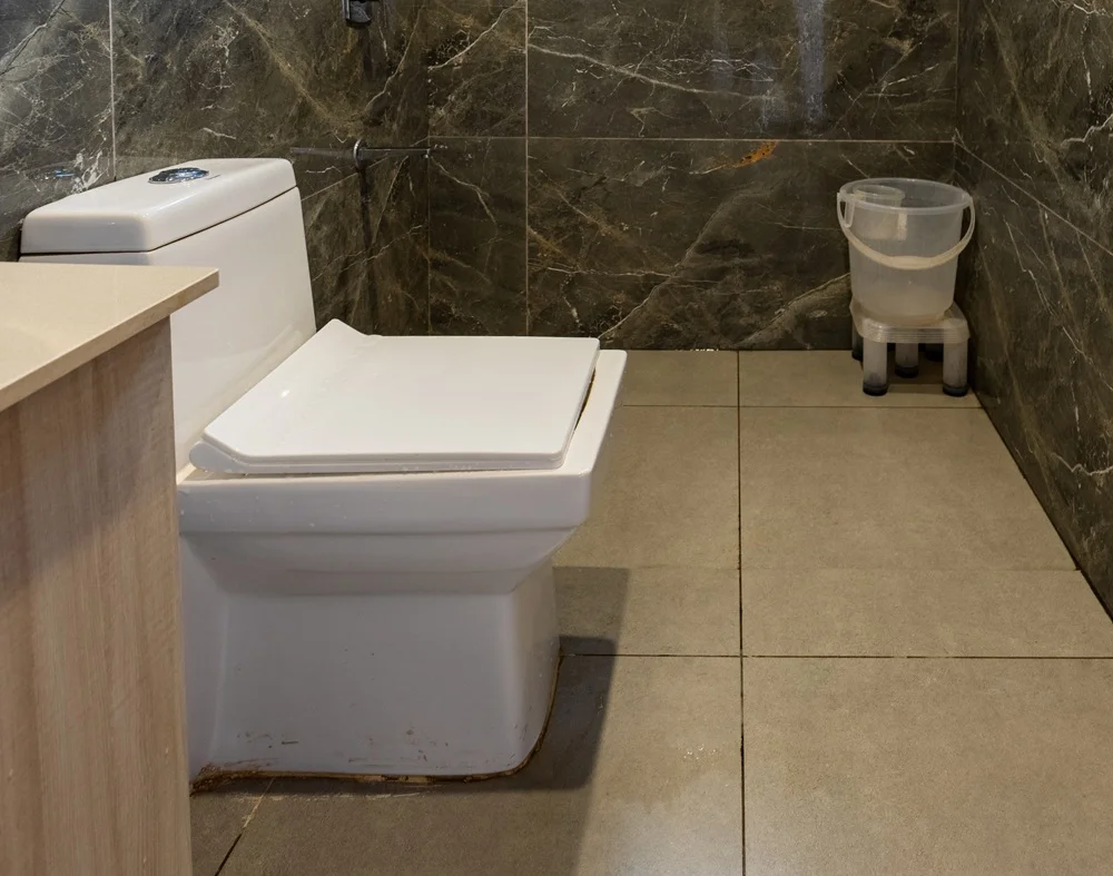 Attached toilet in Double Room at Deodar Stays Kanatal